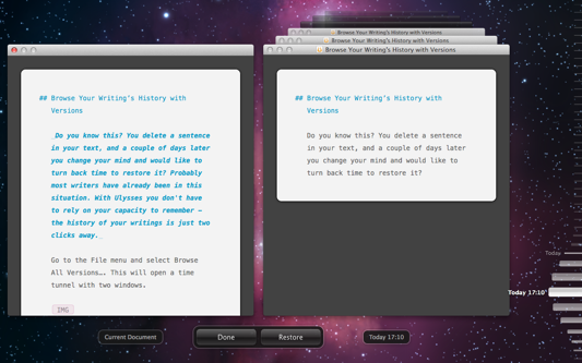 Turn Back Time With Ulysses' Version History