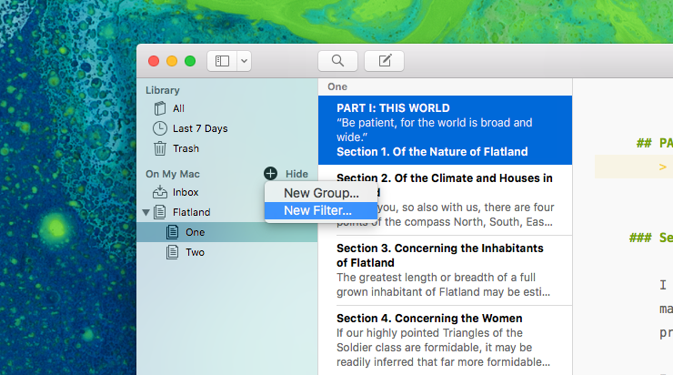Helping You to Keep Track of Things: Filters