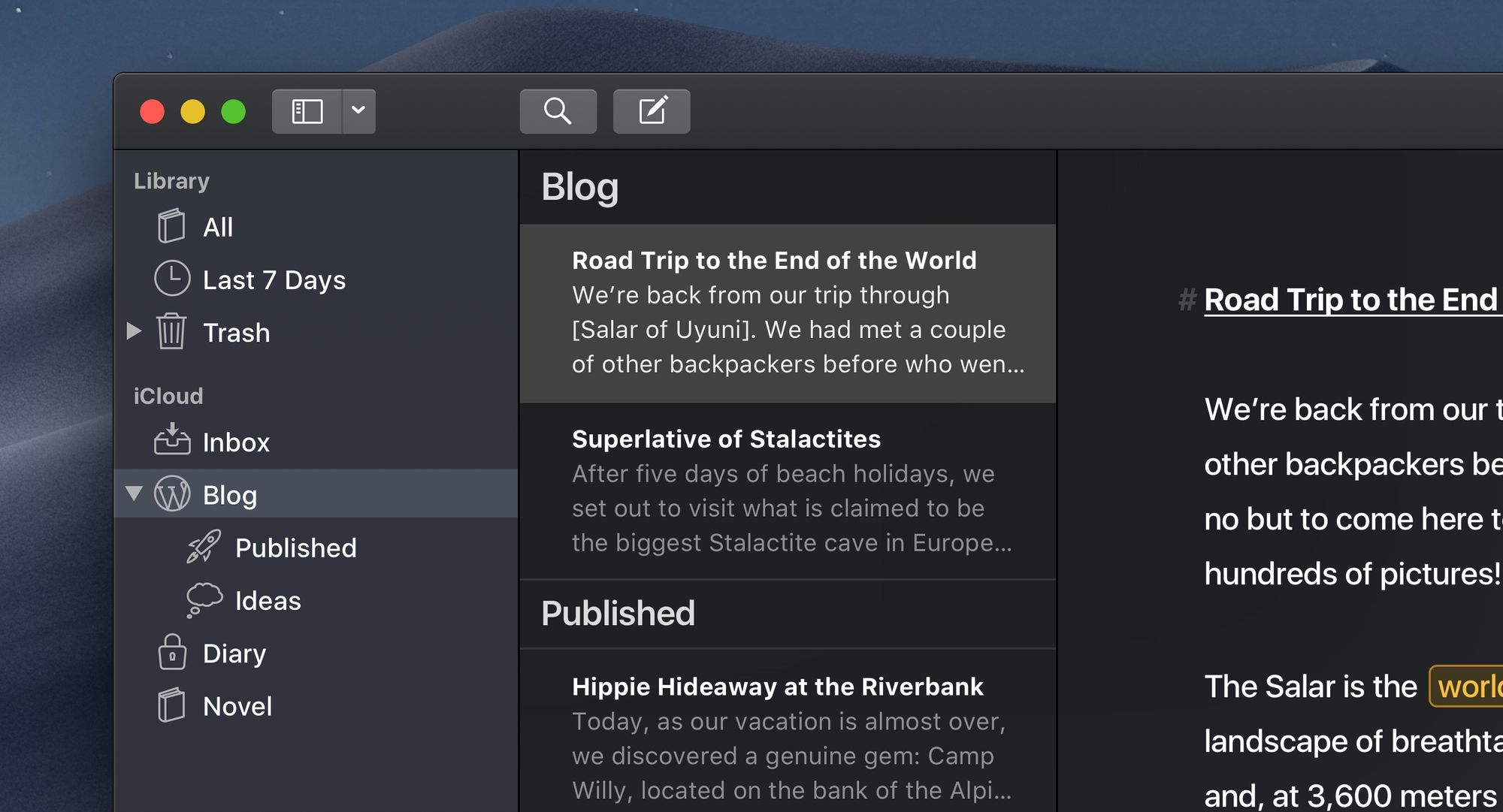 Ulysses 14 for macOS Mojave